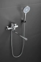 Смеситель с длинным изливом для ванны BELZ B22678 хром