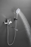 Смеситель с длинным изливом для ванны BELZ B22678 хром