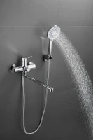 Смеситель с длинным изливом для ванны BELZ B22678 хром