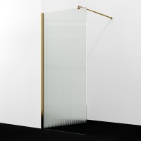 Душевая перегородка Wasserkraft Rur 30W 120 см, профиль матовое золото, стекло рифленое