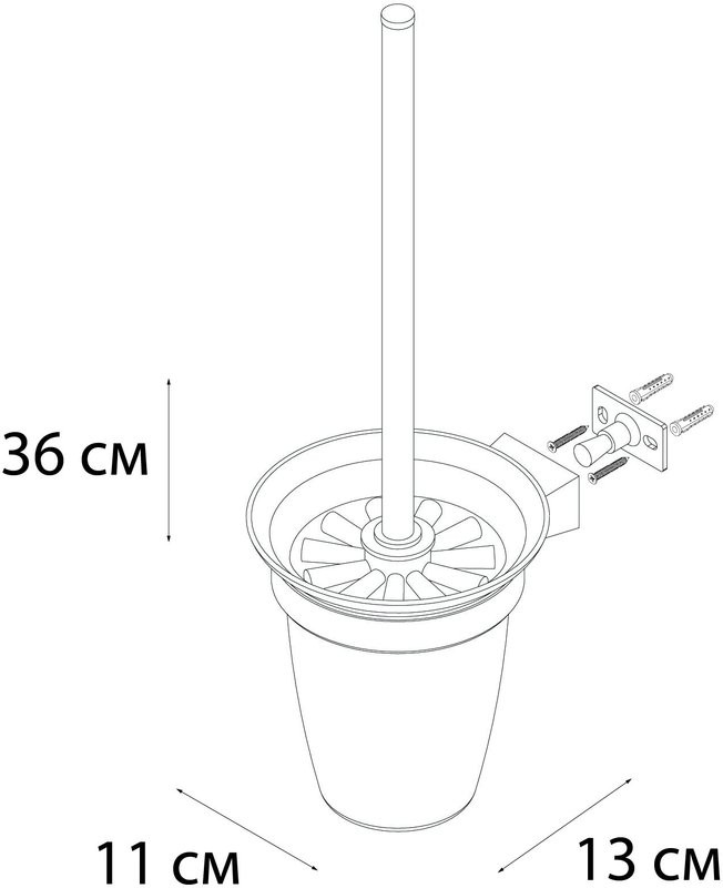 Ершик Fixsen Trend Graphite черный графит