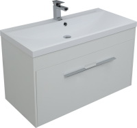 Тумба под раковину Aquanet Августа 90 белая, ручка хром