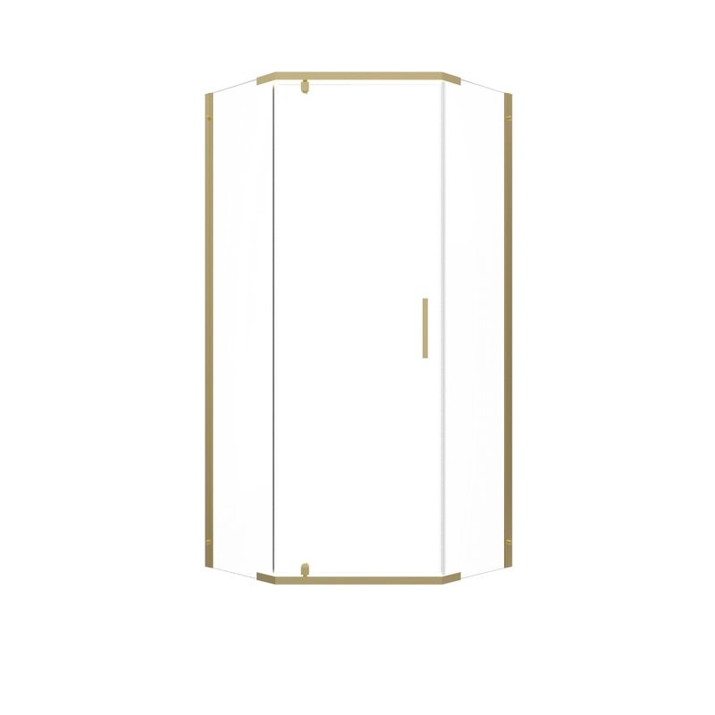 Душевой уголок Triton Дека -Голд 100x100, профиль золото, стекло прозрачное