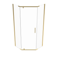 Душевой уголок Triton Дека -Голд 100x100, профиль золото, стекло прозрачное