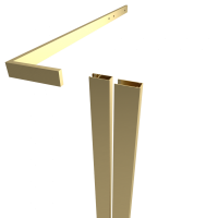 Душевой уголок Triton Дека -Голд 100x100, профиль золото, стекло прозрачное