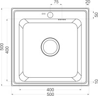 Мойка кухонная Seaman Eco Wien SWT-5050-GL.A светлая оружейная сталь