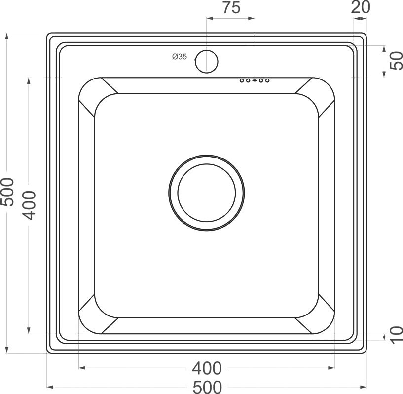 Мойка кухонная Seaman Eco Wien SWT-5050-GL.A светлая оружейная сталь