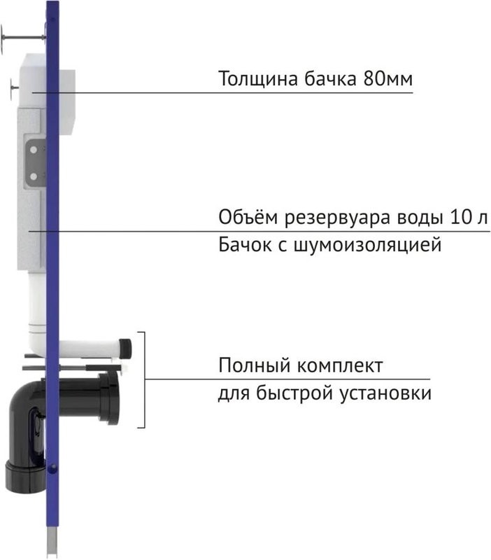 Комплект Berges Ego XL 043319 Унитаз подвесной с микролифтом + Система инсталляции + Кнопка смыва матовый хром