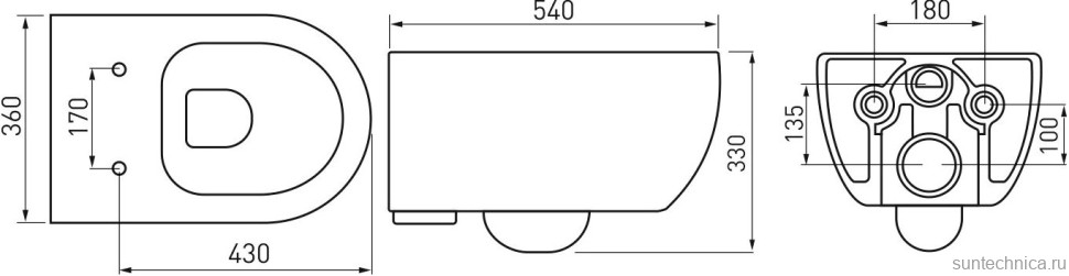 Комплект Berges Ego XL 043319 Унитаз подвесной с микролифтом + Система инсталляции + Кнопка смыва матовый хром