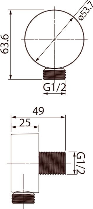 Шланговое подключение IDDIS Built-in Shower Accessories 004BL00i62 черное