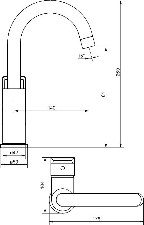 Смеситель для раковины Damixa Apollo 470220000 хром