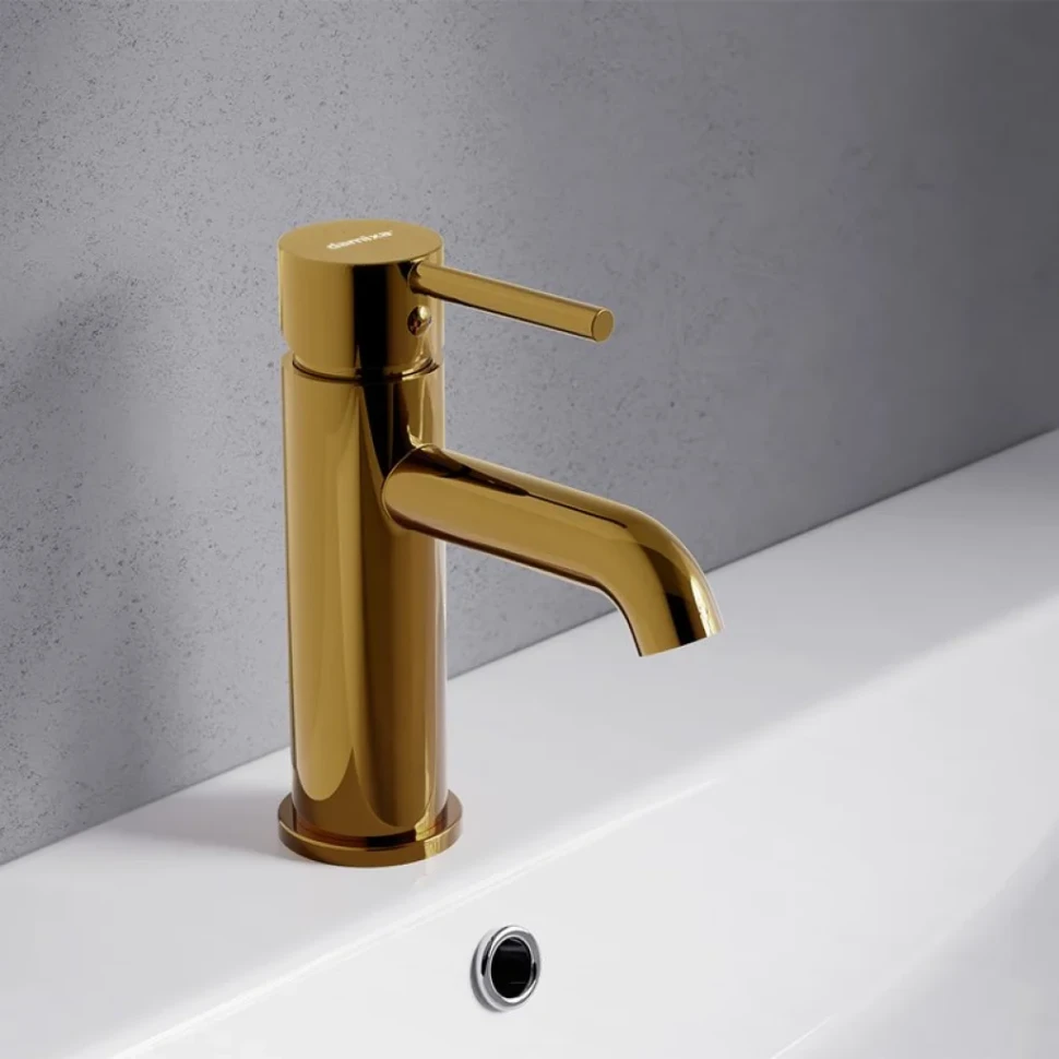 Смеситель для раковины Damixa Scandinavian Pure 360210600 золото