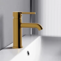 Смеситель для раковины Damixa Scandinavian Pure 360210600 золото Смеситель для раковины Damixa Scandinavian Pure 360210600 золото