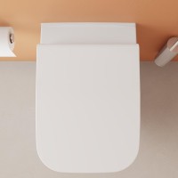 Комплект Унитаз подвесной VitrA Integra Square белый глянцевый + Крышка с микролифтом, петли хром + Инсталляция VitrA V-Fix Core + Кнопка смыва Root R 740-2280 хром