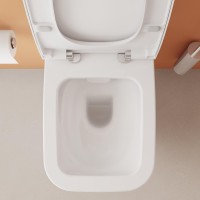Комплект Унитаз подвесной VitrA Integra Square белый глянцевый + Крышка с микролифтом, петли хром + Инсталляция VitrA V-Fix Core + Кнопка смыва Root R 740-2280 хром