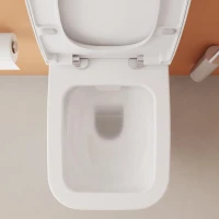 Комплект Унитаз подвесной VitrA Integra Square белый глянцевый + Крышка с микролифтом, петли хром + Инсталляция VitrA V-Fix Core + Кнопка смыва Root R 740-2280 хром
