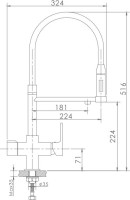 Смеситель для кухни Haiba HB854 HB76854