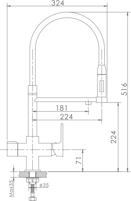 Смеситель для кухни Haiba HB854 HB76854