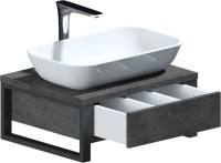 Тумба с раковиной 1MarKa Grunge Loft 60П бетон темно серый