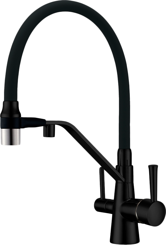 Смеситель для кухни Zorg Sanitary ZR 356 YF-Black Nickel черный никель