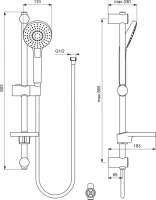 Душевой гарнитур Ideal Standard IdealRain B2620AA Душевой гарнитур Ideal Standard IdealRain B2620AA