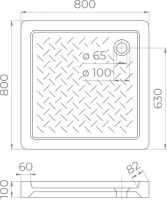 Поддон для душа RGW Ceramics CR-088 Поддон для душа RGW Ceramics CR-088