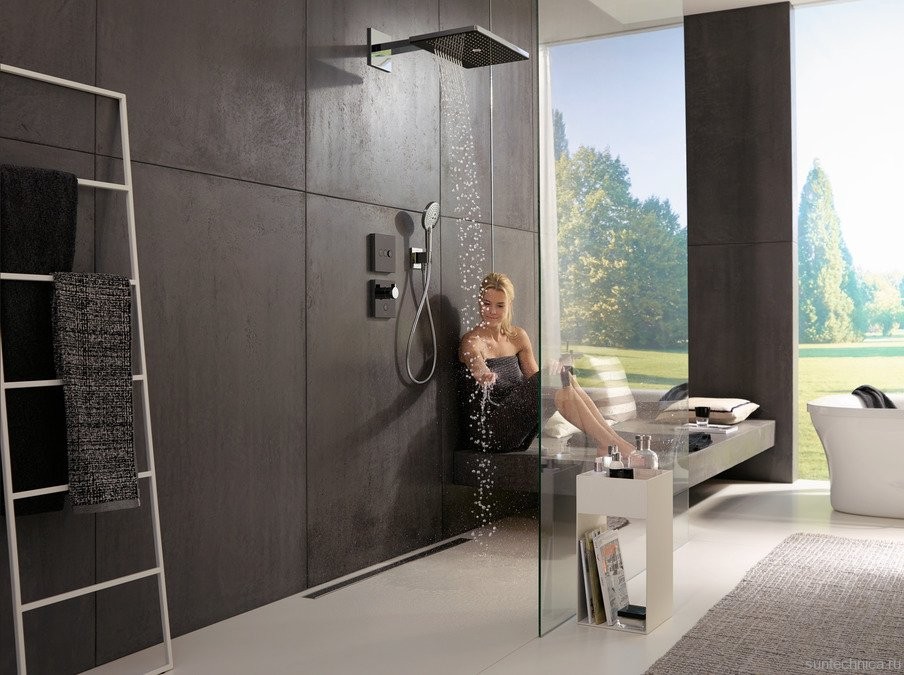 Верхний душ Hansgrohe Rainmaker Select 460 24005600 черный - хром