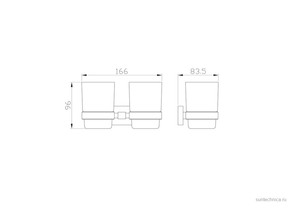 Стакан Wonzon & Woghand WW-9328 темный графит