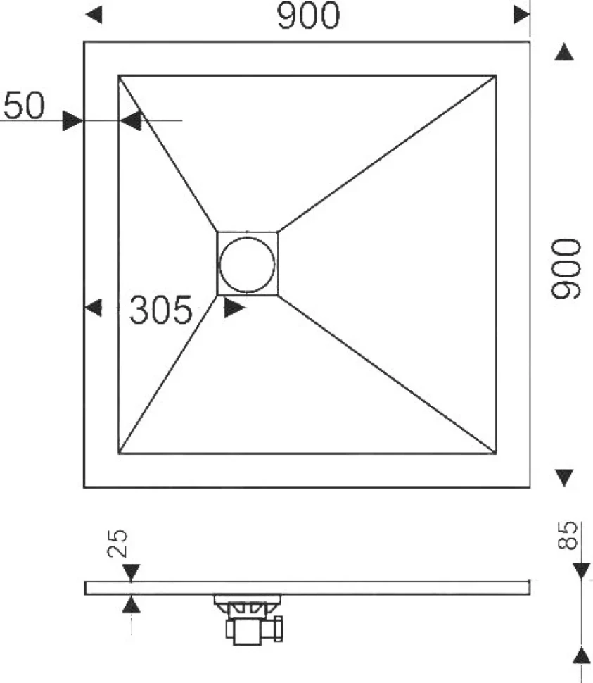 Поддон для душа RGW Stone Tray ST-0099Co