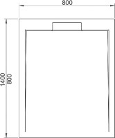 Поддон для душа RGW Stone Tray STL MB 140x80, черный мрамор