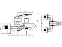 Смеситель для ванны с душем Paini Atomix D1CR111ZKM