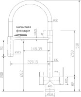 Смеситель для кухни Zorg Sanitary SZR-3030 BRONZE бронза