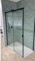 Душевой уголок Ceruttispa Marbella 120B-L 120x80, профиль черный