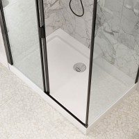 Душевой уголок Ceruttispa Marbella 120B-L 120x80, профиль черный