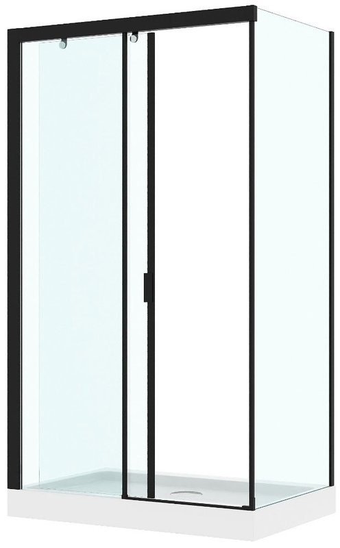 Душевой уголок Ceruttispa Marbella 120B-L 120x80, профиль черный