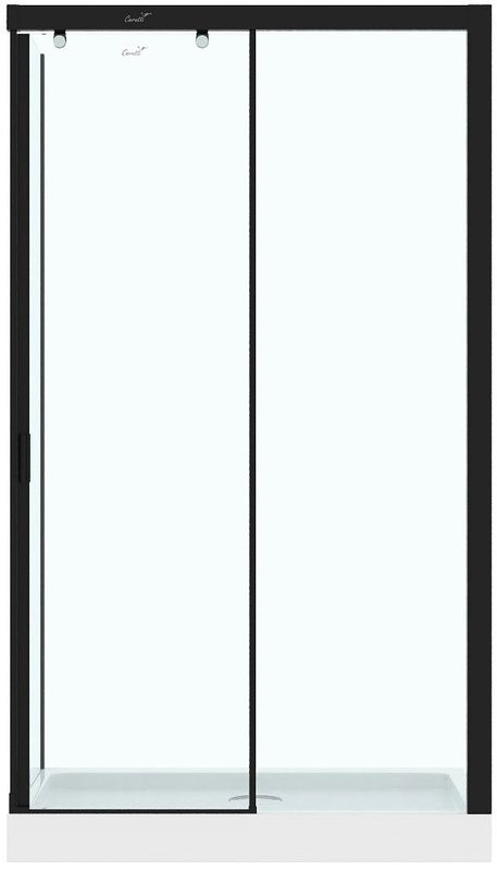 Душевой уголок Ceruttispa Marbella 120B-L 120x80, профиль черный