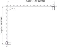 Душевой уголок Ceruttispa Marbella 120B-L 120x80, профиль черный