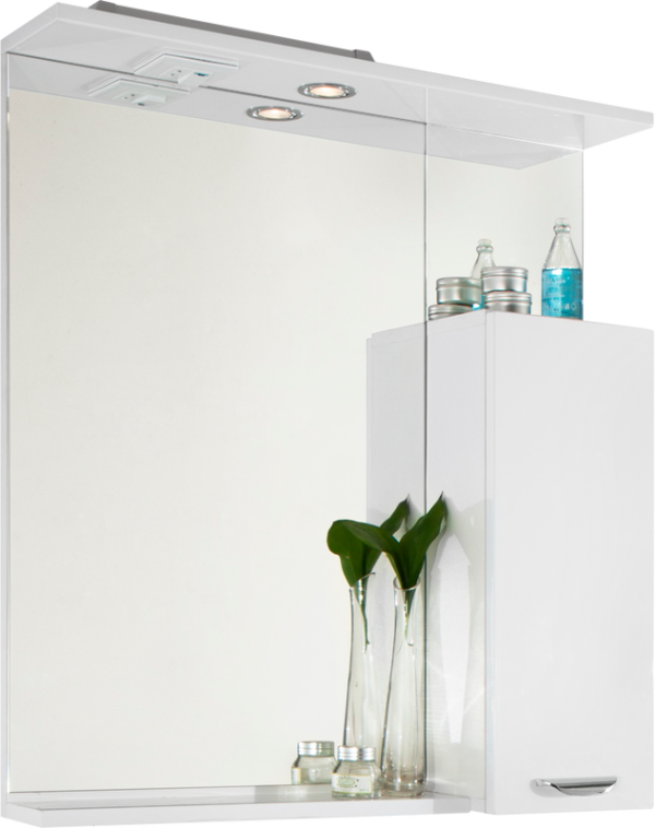 Зеркало Vod-Ok Марко R 75 белое