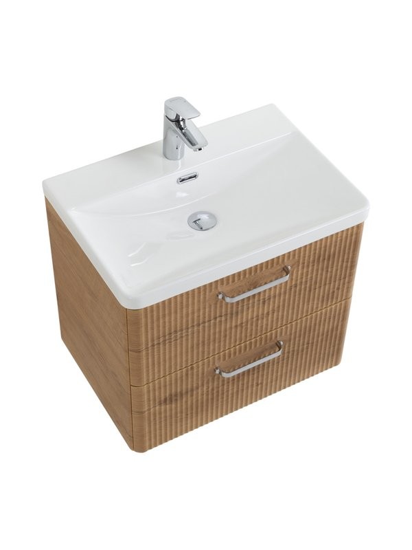 Мебель для ванной комнаты BelBagno Due 60 ручки хром полированный, rovere nature