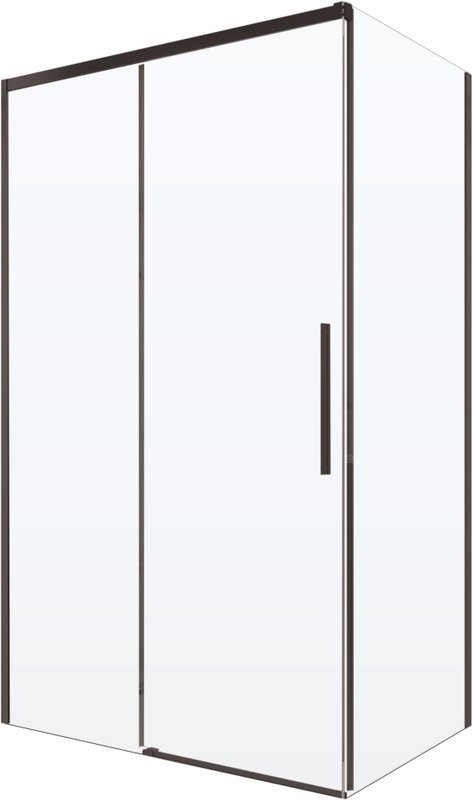 Душевой уголок Vincea Stella VSR-1ST8013CLB 130x80 см, профиль матовый черный, стекло прозрачное