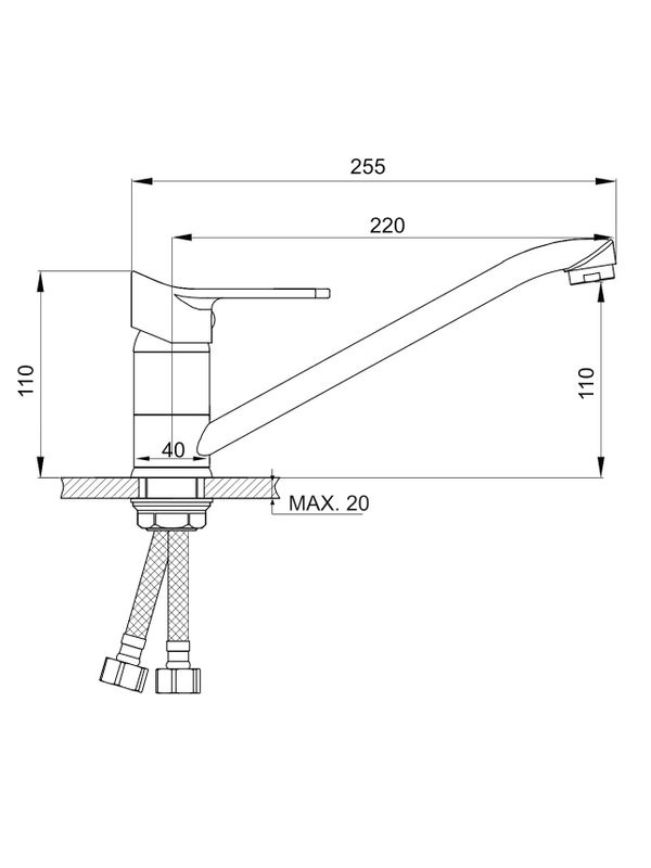 Смеситель для кухни РМС SL137 004F-25