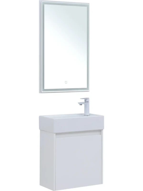 Мебель для ванной комнаты Aquanet Nova Lite 50 белый глянец