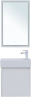 Мебель для ванной комнаты Aquanet Nova Lite 50 белый глянец