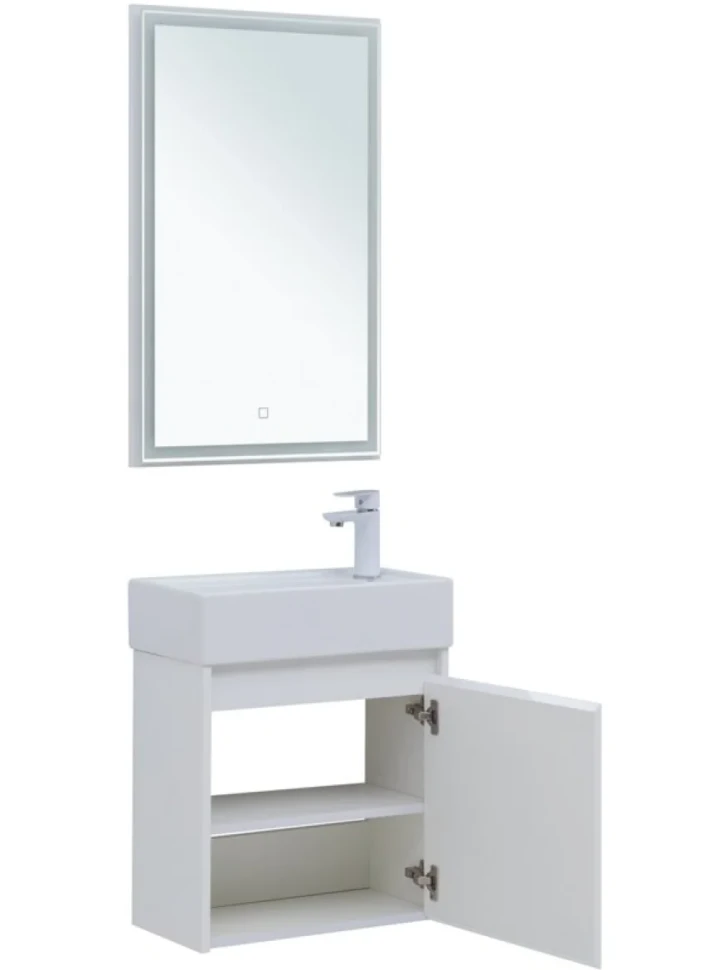 Мебель для ванной комнаты Aquanet Nova Lite 50 белый глянец