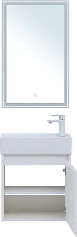 Мебель для ванной комнаты Aquanet Nova Lite 50 белый глянец
