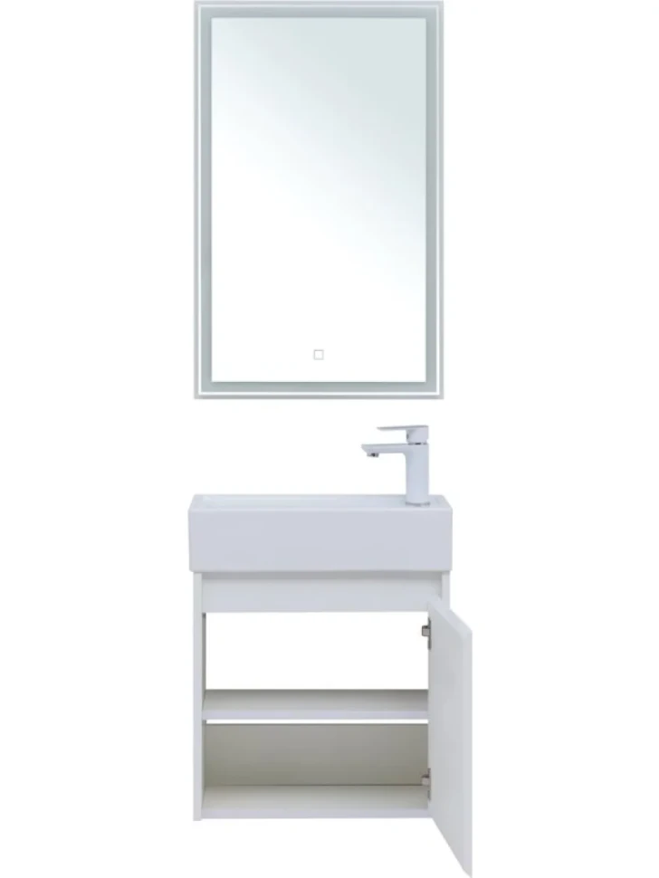 Мебель для ванной комнаты Aquanet Nova Lite 50 белый глянец