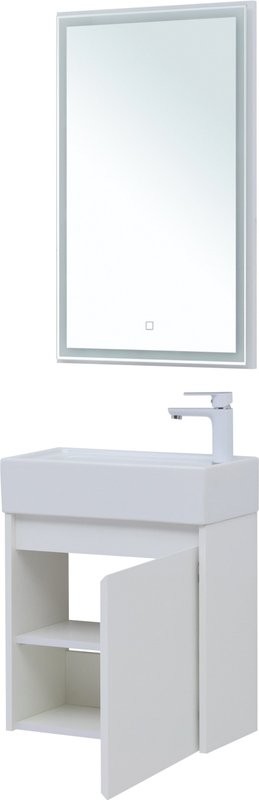 Мебель для ванной комнаты Aquanet Nova Lite 50 белый глянец