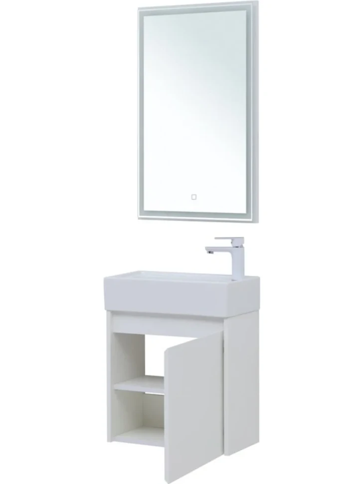 Мебель для ванной комнаты Aquanet Nova Lite 50 белый глянец