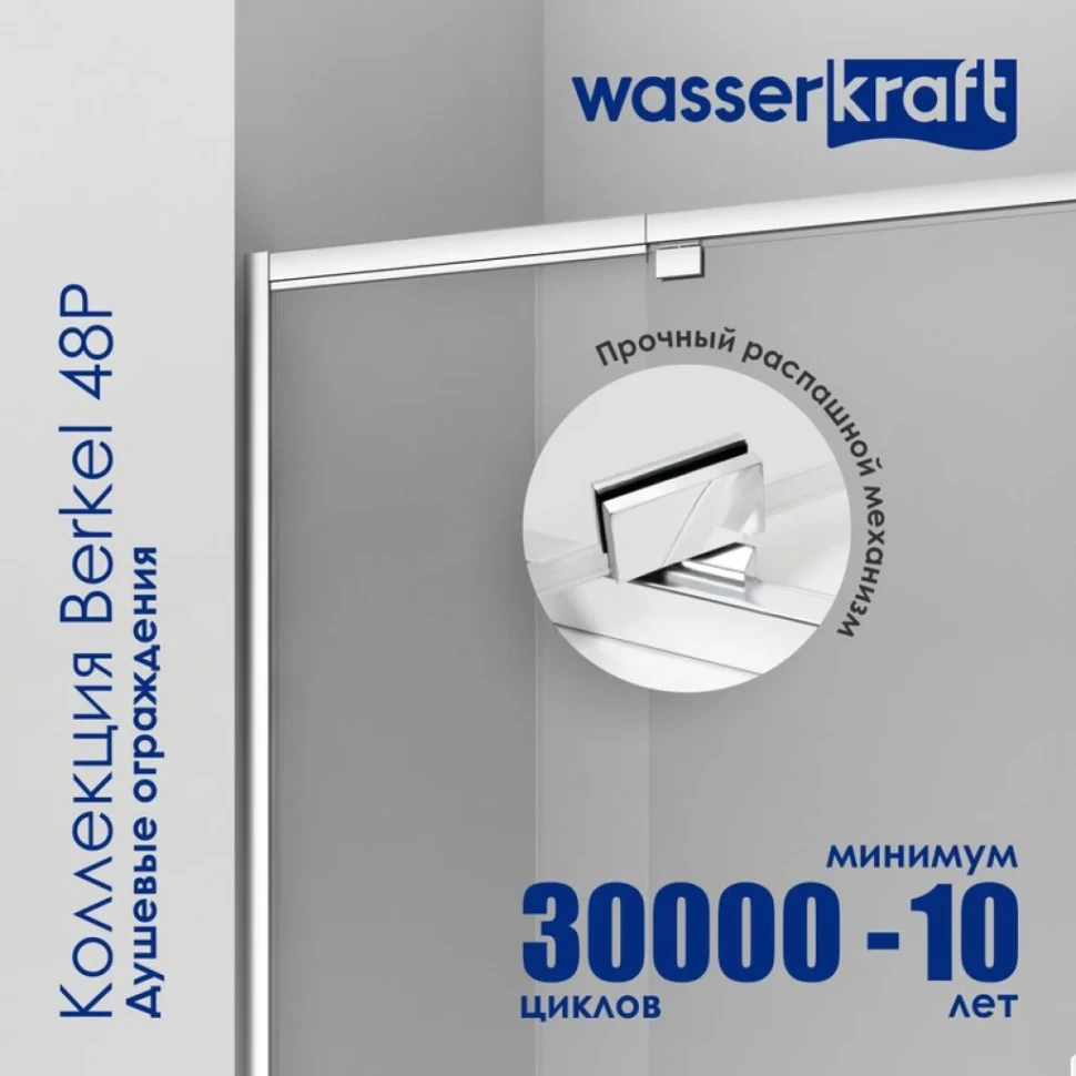 Душевая дверь в нишу Wasserkraft Berkel 48P04 90 см