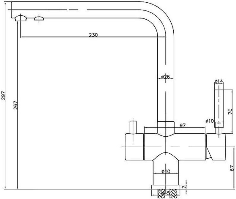 Смеситель для кухни Seaman Visconti SSL-7328-MS mist satin, nickel